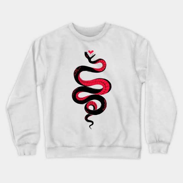 Swallow Your Heart - blk Crewneck Sweatshirt by EricaFeldArt